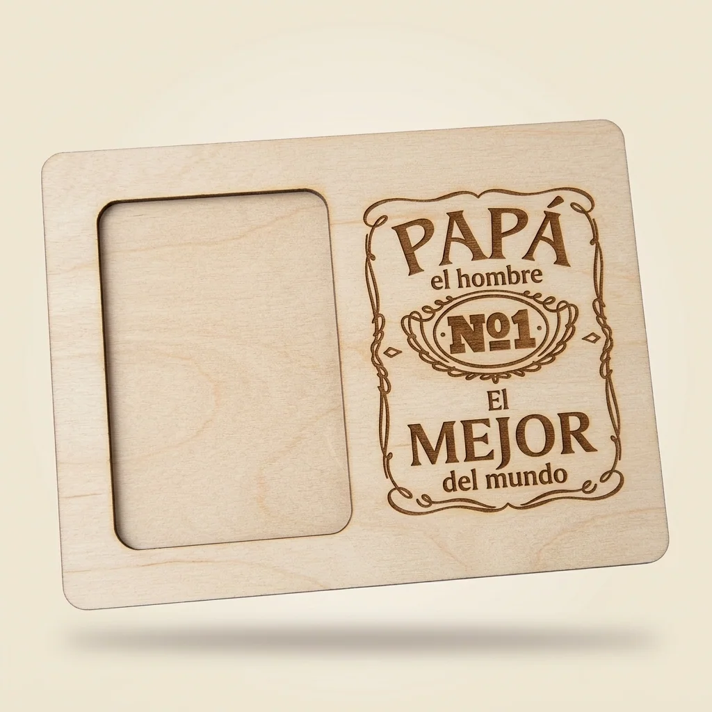 Marco Papá el hombre N°1 día del padre estilo whisky